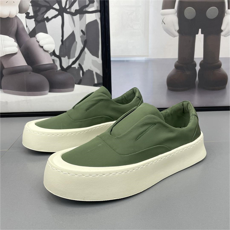 Espadrille Slip On - ใหม่รองเท้าผ้าใบคุณภาพสูงผู้ชายรองเท้าผ้าใบสีเขียวTrainers Manฤดูร้อนEspadrilleรองเท้าผ้าใบสบายๆBreathable Slip On Plimsolls