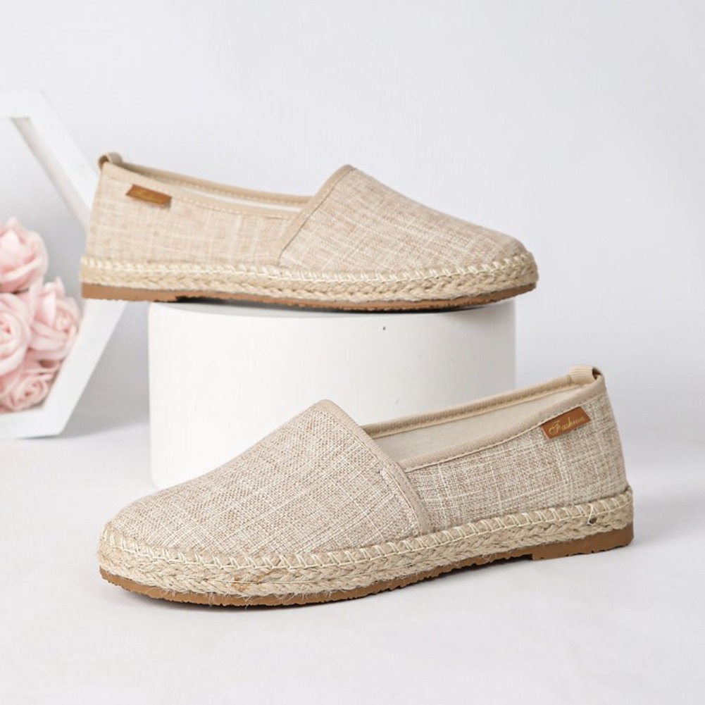 Espadrille Slip On - รองเท้าผ้าใบแบบสวมสบายสำหรับฤดูร้อนปี 2026 รองเท้าผู้หญิงระบายอากาศได้ดี กันลื่น รองเท้าสไตล์ Espadrille