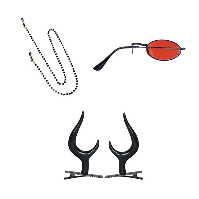 Sunglass Retainer Cord - DXAE Monocular แว่นตาโซ่ DEVIL Horns คลิปผม