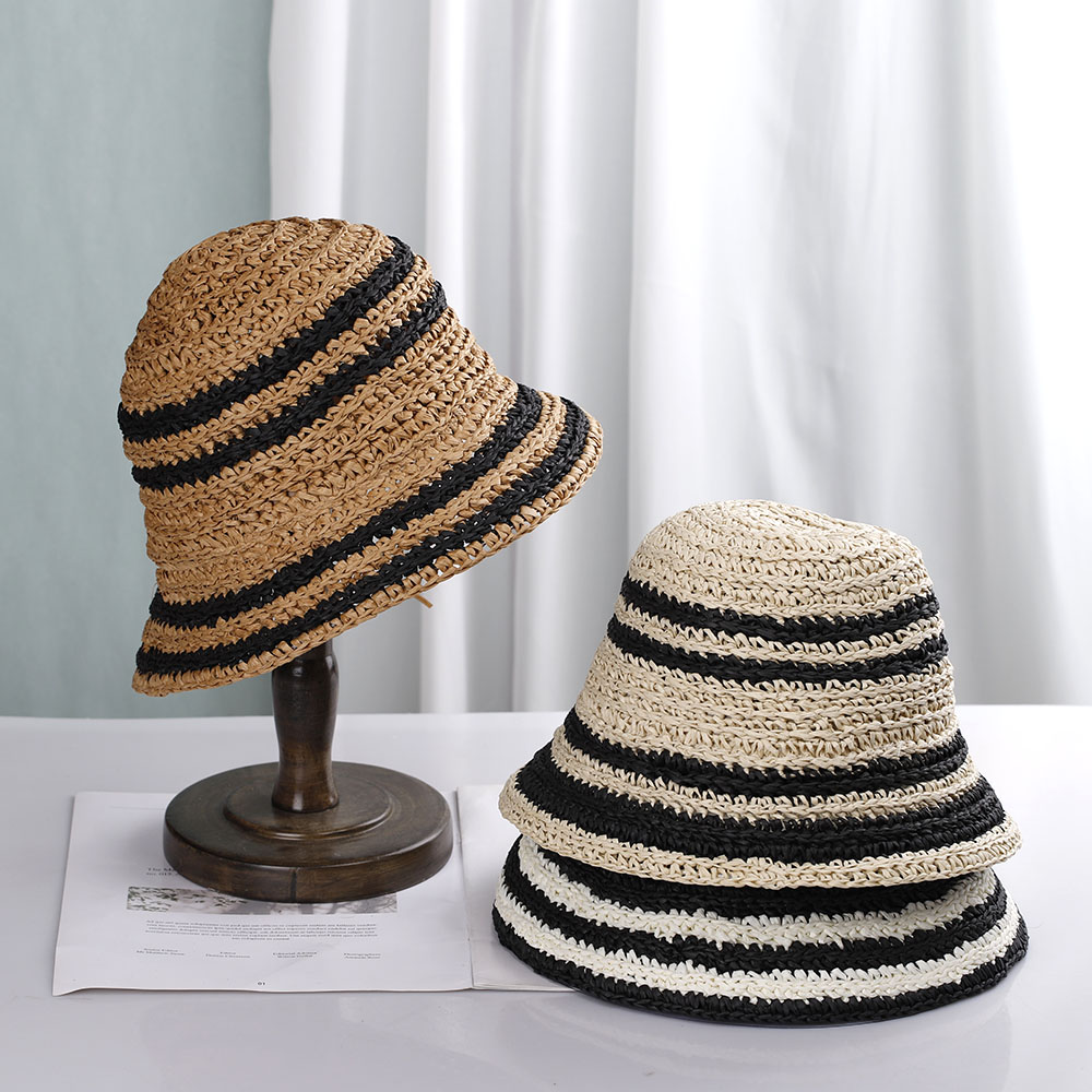 หมวกชายหาดของผู้หญิงหมวก Topi  - Bucket Hat Straw บทวิจารณ์และราคา