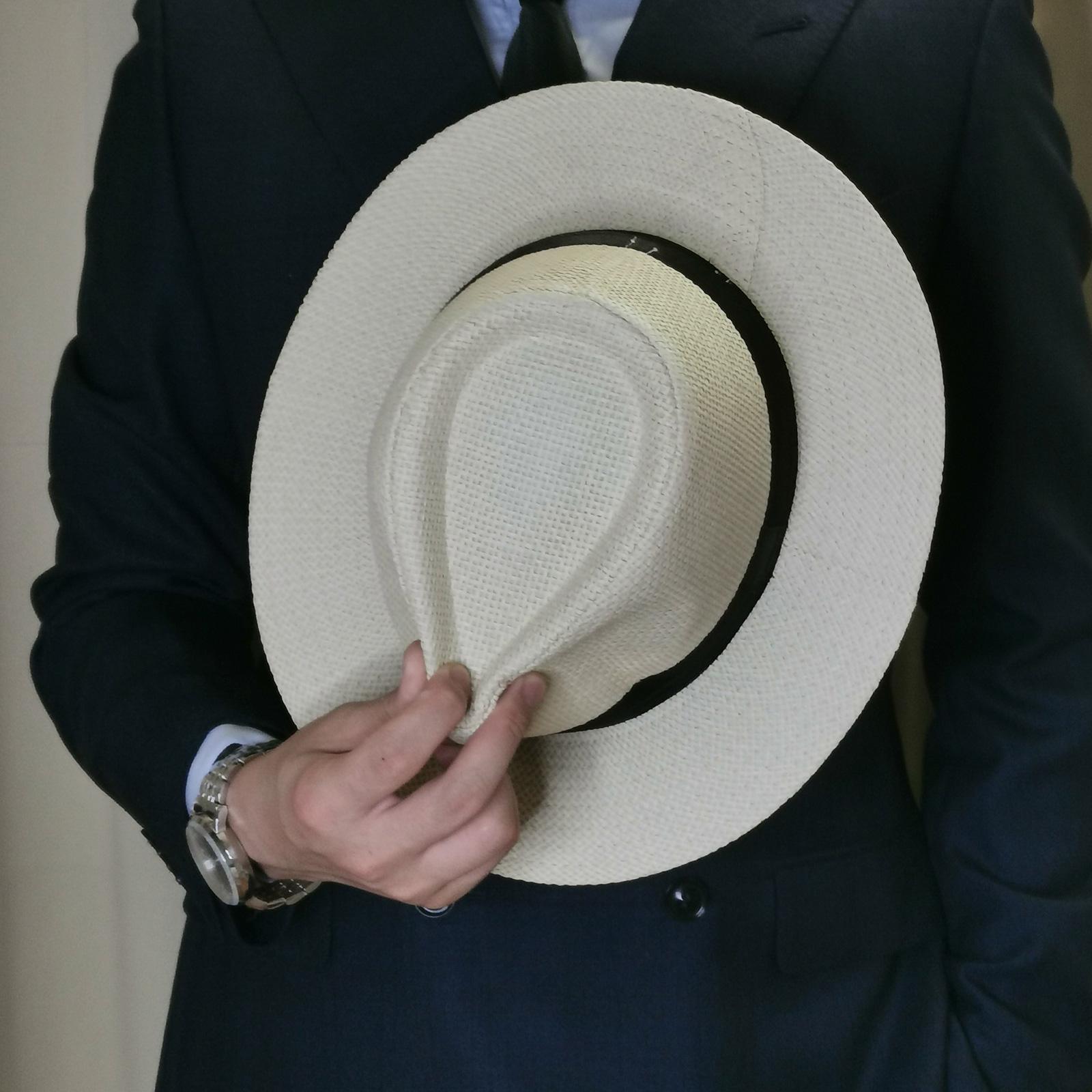 หมวกปานามาฟางสำหรับผู้ชาย แฟชั - Bucket Hat Straw บทวิจารณ์และราคา