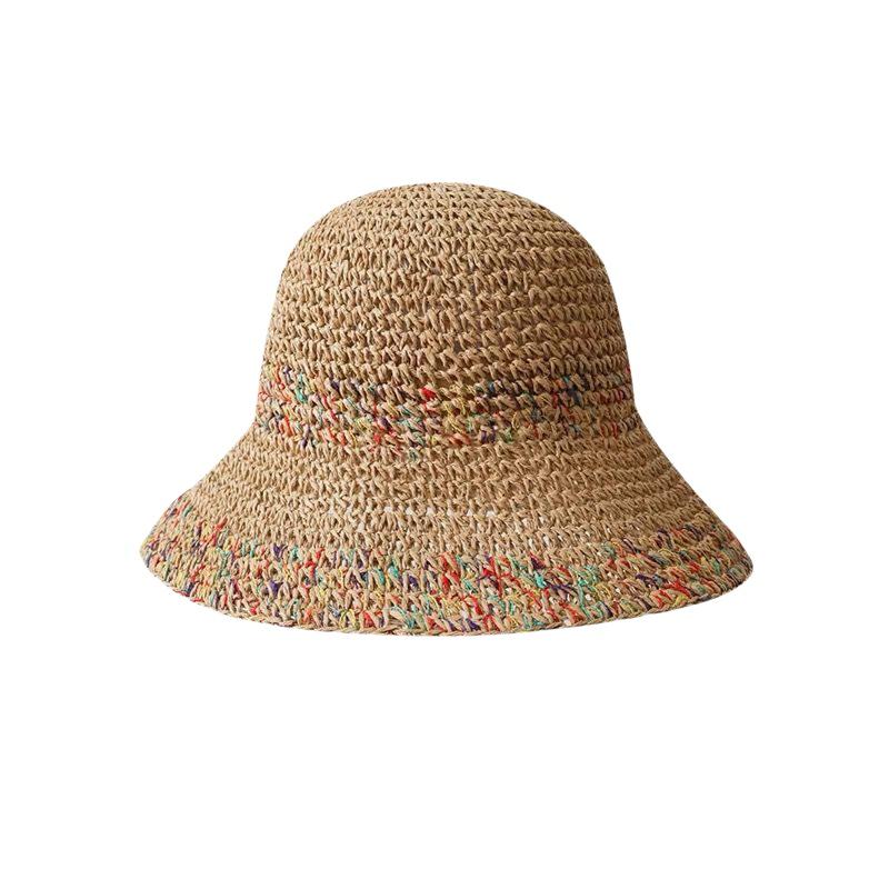 หมวกสานสีรุ้งสำหรับผู้หญิง หมว - Bucket Hat Straw บทวิจารณ์และราคา
