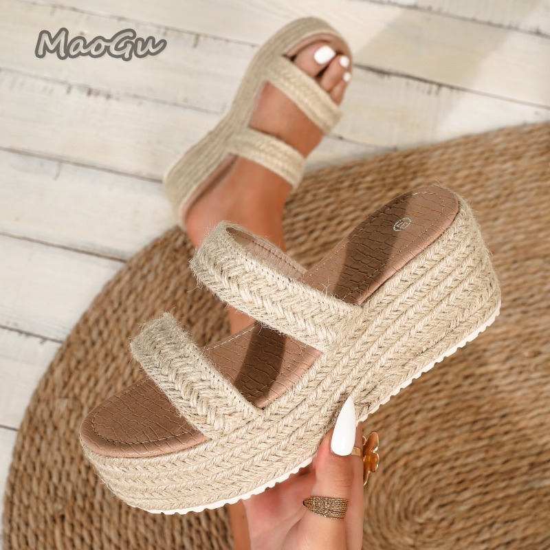 รองเท้าส้นเตารีดแบบสานเปิดนิ้ว - Espadrille Slip On บทวิจารณ์และราคา