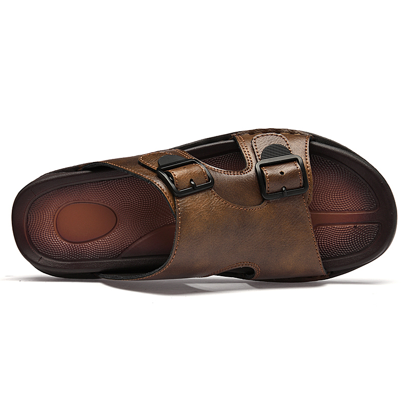 ฤดูร้อนบุรุษรองเท้าแตะหนังผู้ช - Flip Flop Leather Men บทวิจารณ์และราคา
