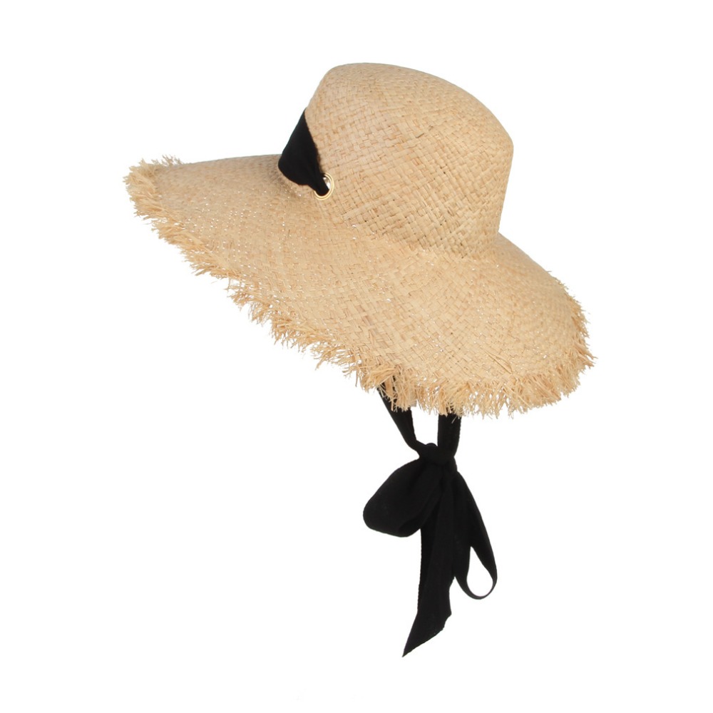 ใหม่ขนาดใหญ่ปีกกว้างหมวกฟางป้อ - Bucket Hat Straw บทวิจารณ์และราคา