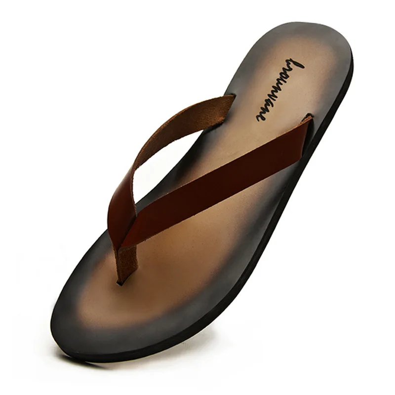 รองเท้าแตะหนังแท้คลาสสิกสำหรับ - Flip Flop Leather Men บทวิจารณ์และราคา