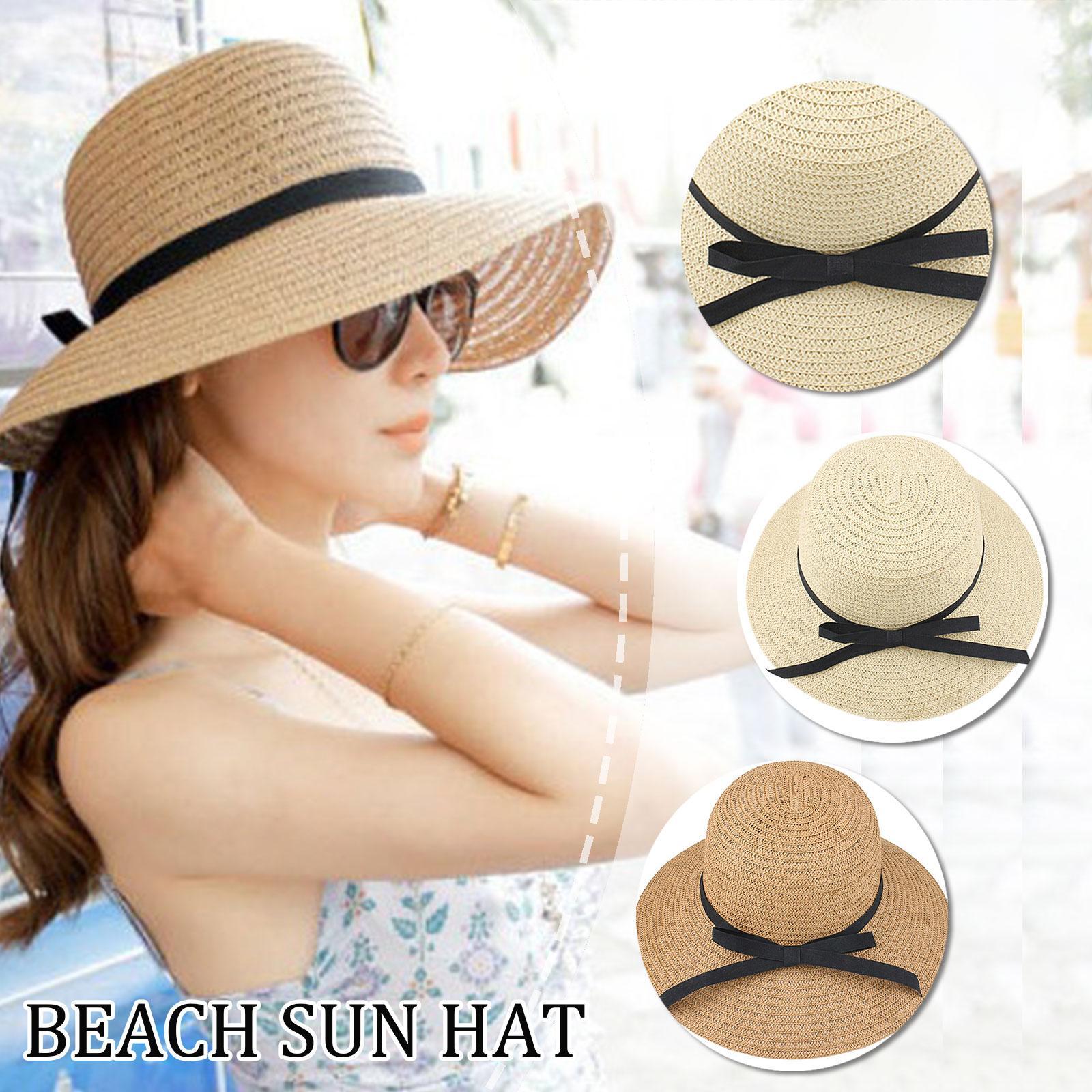 หมวกฟางปีกกว้างขนาดใหญ่พับได้ส - Bucket Hat Straw บทวิจารณ์และราคา