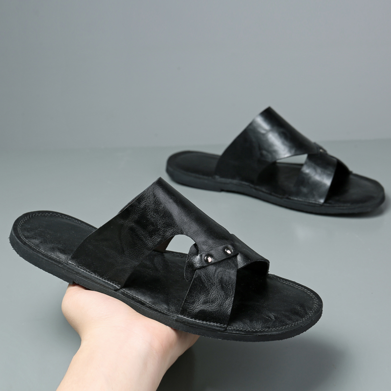 รองเท้าแตะหนังทำมือสำหรับผู้ชา - Flip Flop Leather Men บทวิจารณ์และราคา