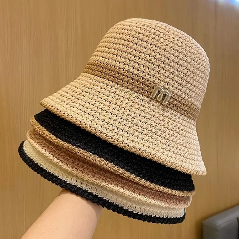 Elegant Bow หมวกชาวประมงหมวกปี - Bucket Hat Straw บทวิจารณ์และราคา